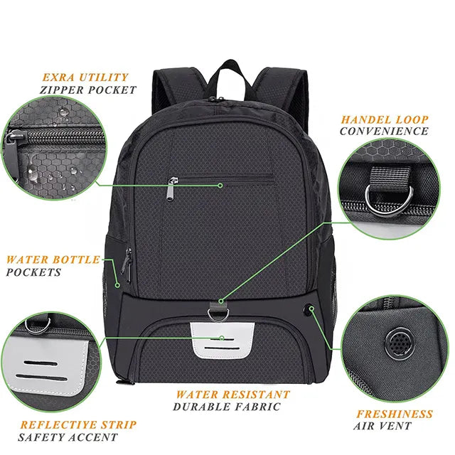 Soccer Backpack – Waterproof with Ball & Shoe Compartments